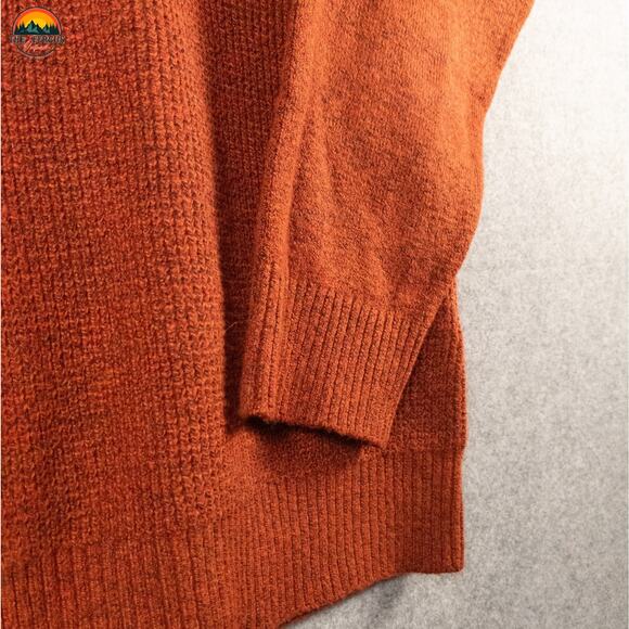 Banana Republic Pullover Sweater Burnt Orange Cotton Blend Long Sleeve Men Sz XL - Picture 5 of 12